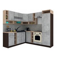 Bucatarie de Colt COSSY NEW ST. 200-230, Wenge / Decor 4298